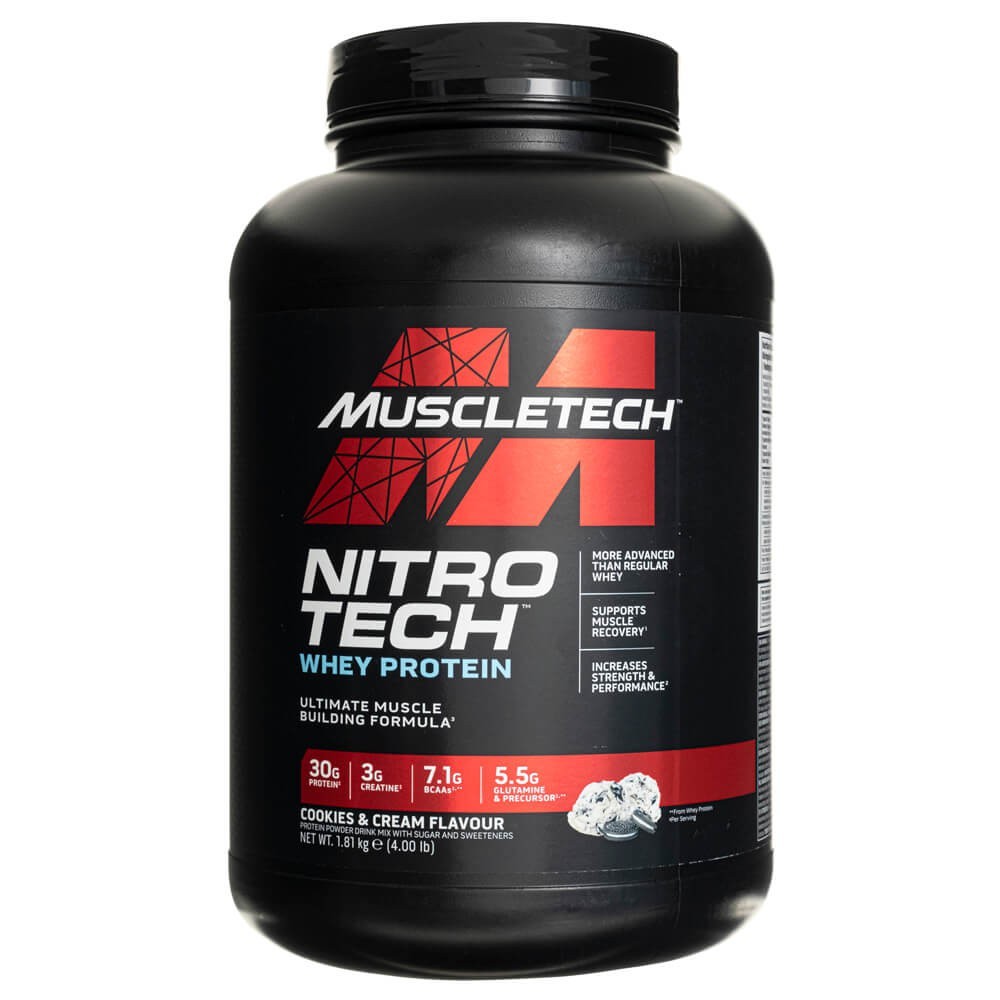 MuscleTech Nitro Tech Protein aromatizuoti sausainiai su grietinėle - 1810 g