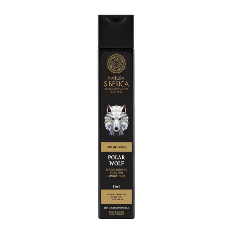 NATURA SIBERICA MEN Polar Wolf stiprinamasis sampunas - kondicionierius 2in1 vyrams, 250 ml kaina