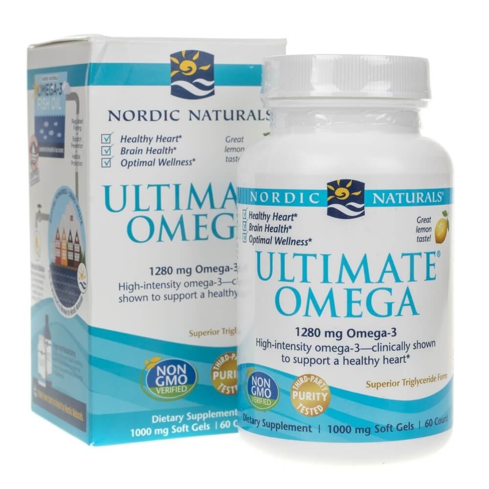 Nordic Naturals Ultimate Omega, citrinų skonio - 60 kapsulių