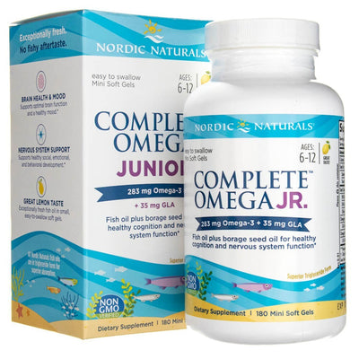 Nordic Naturals Complete Omega Junior Lemon – 180 kapsulių