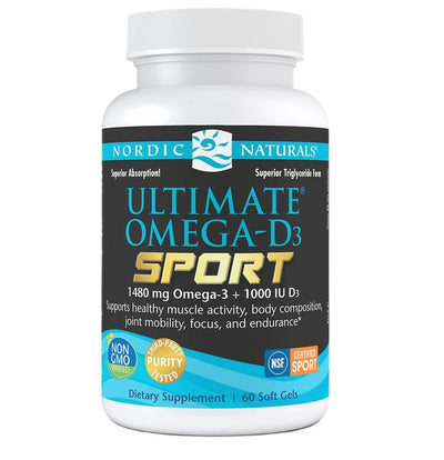 Nordic Naturals Ultimate Omega-D3 Sport - 60 kapsulių