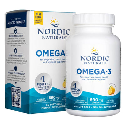 Nordic Naturals Omega-3 Lemon 345 mg - 60 minkštųjų kapsulių