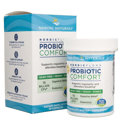 Nordic Naturals Nordic Flora Probiotic Comfort, 15 milijardų KSV – 30 kapsulių