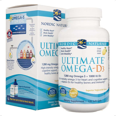 Nordic Naturals Ultimate Omega-D3 Lemon 640 mg - 120 kapsulių