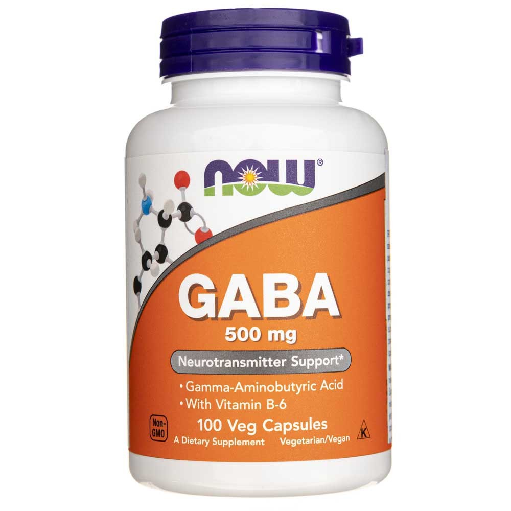 Now Foods GABA 500 mg - 100 kapsulių