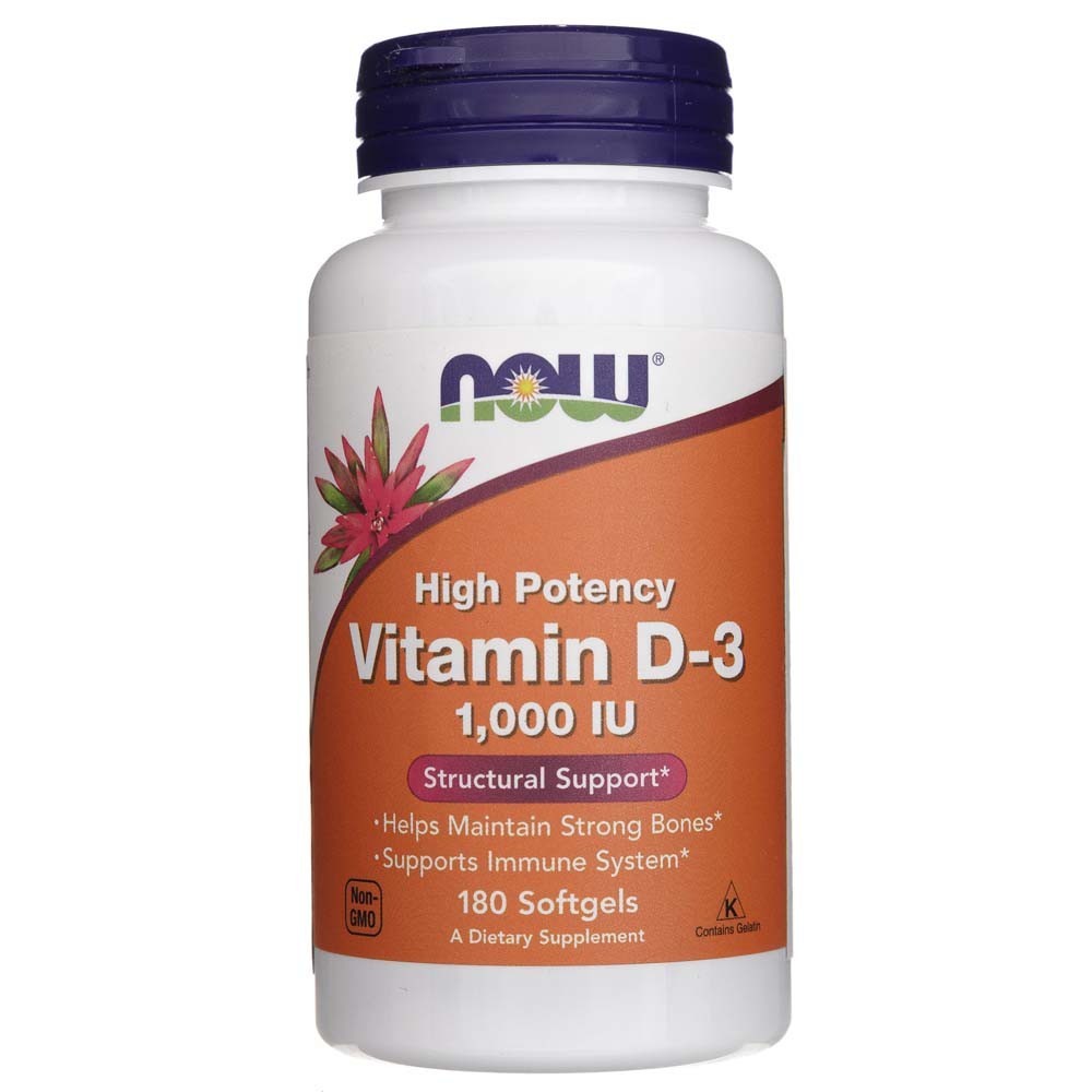 Now Foods Vitaminas D3 1000 TV – 180 Softgels