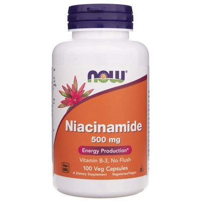 Now Foods Niacinamide 500 mg - 100 kapsulių