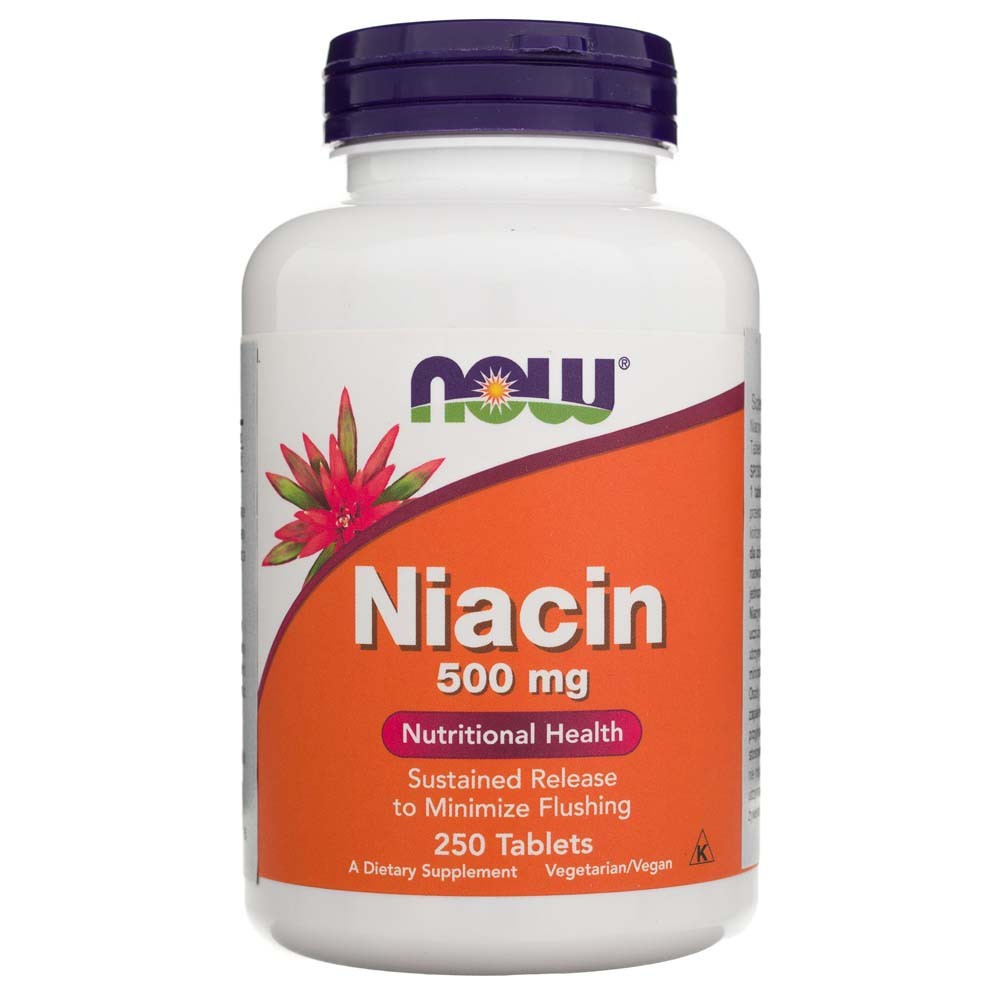 Now Foods Niacin 500 mg - 250 tablečių