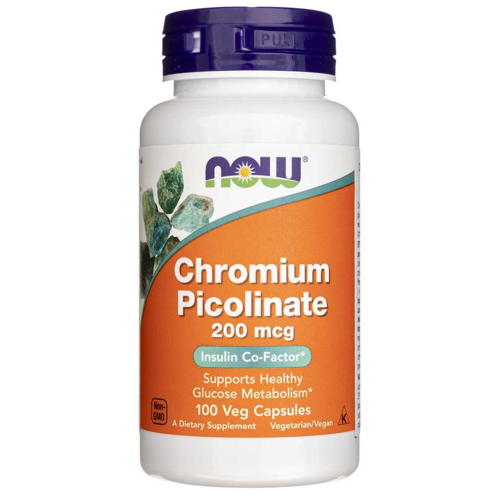 Now Foods chromo pikolinatas 200 mcg – 100 kapsulių