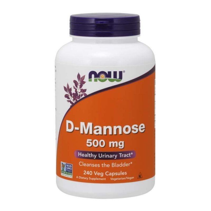 Now Foods D-mannozė 500 mg - 240 kapsulių