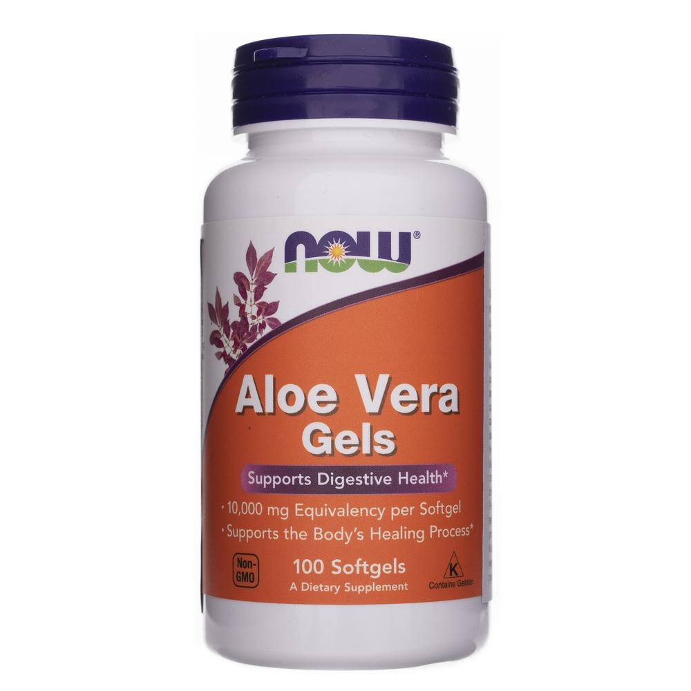 Now Foods Aloe Vera Gels 10000 mg - 100 kapsulių