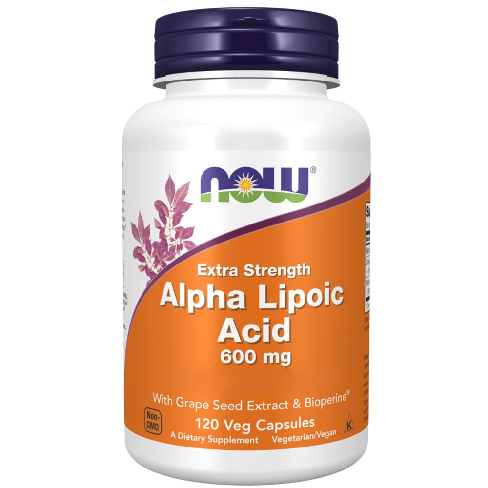 Now Foods Alpha Lipoic Acid 600 mg – 120 kapsulių