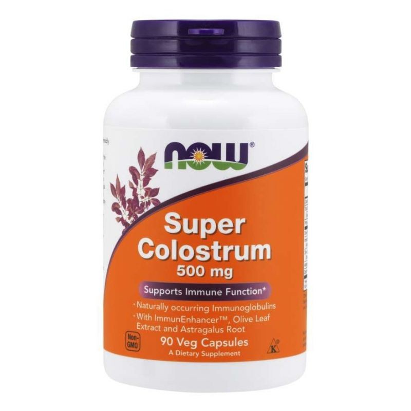 Now Foods Super Colostrum 500 mg – 90 kapsulių