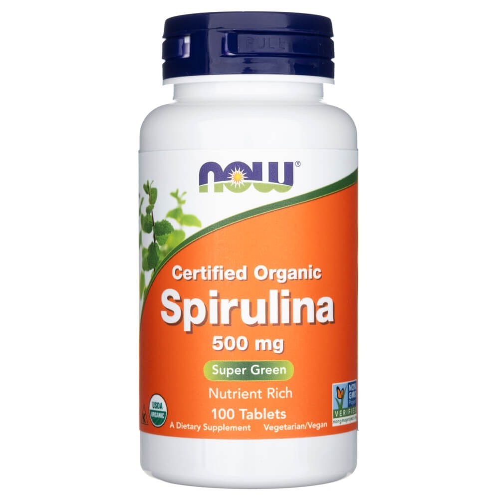 Now Foods Spirulina 500 mg - 100 tablečių