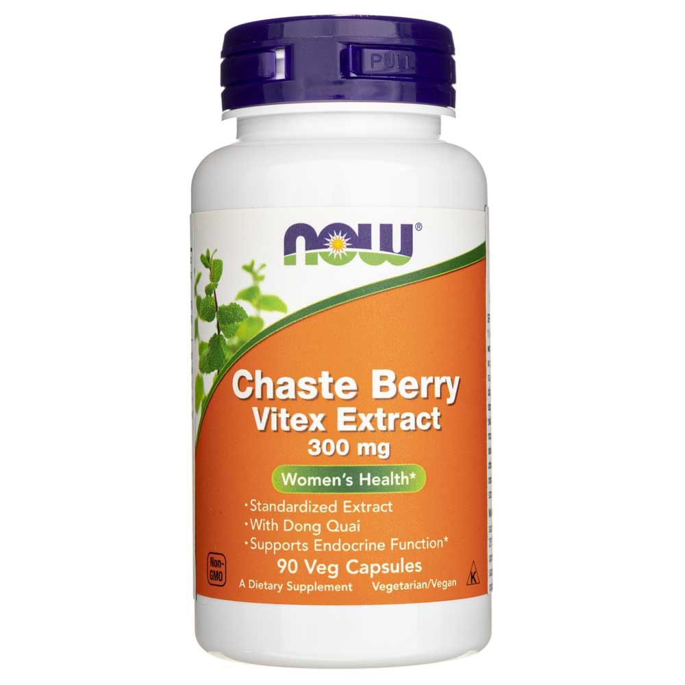 Now Foods Chaste Berry Vitex ekstraktas 300 mg – 90 kapsulių