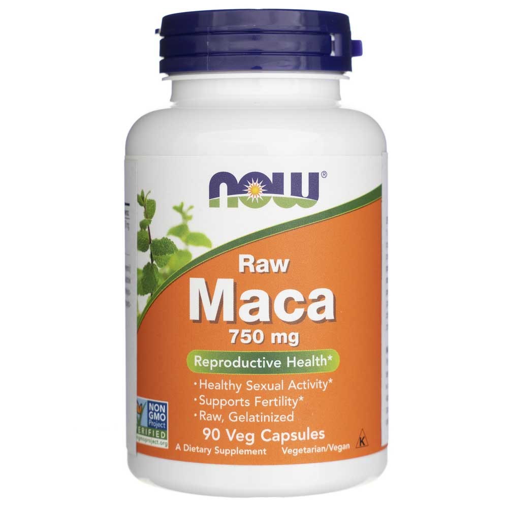 Now Foods Raw Maca 750 mg – 90 kapsulių