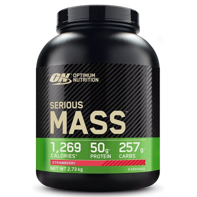 Optimal Nutrition Serious Mass, Braškės - 2730 g