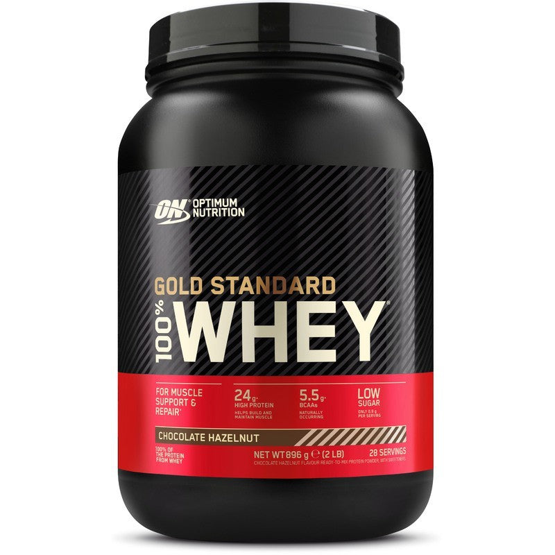 Optimal Nutrition Gold Standard 100% išrūgų baltymai, šokoladinis lazdyno riešutas - 896 g