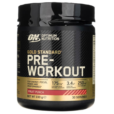 Optimum Nutrition Gold Standard Pre-Workout, vaisių punšas - 330 g