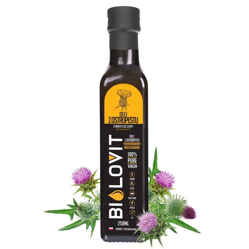 Bilovit Thistle Oil šalto spaudimo aliejus - 250 ml