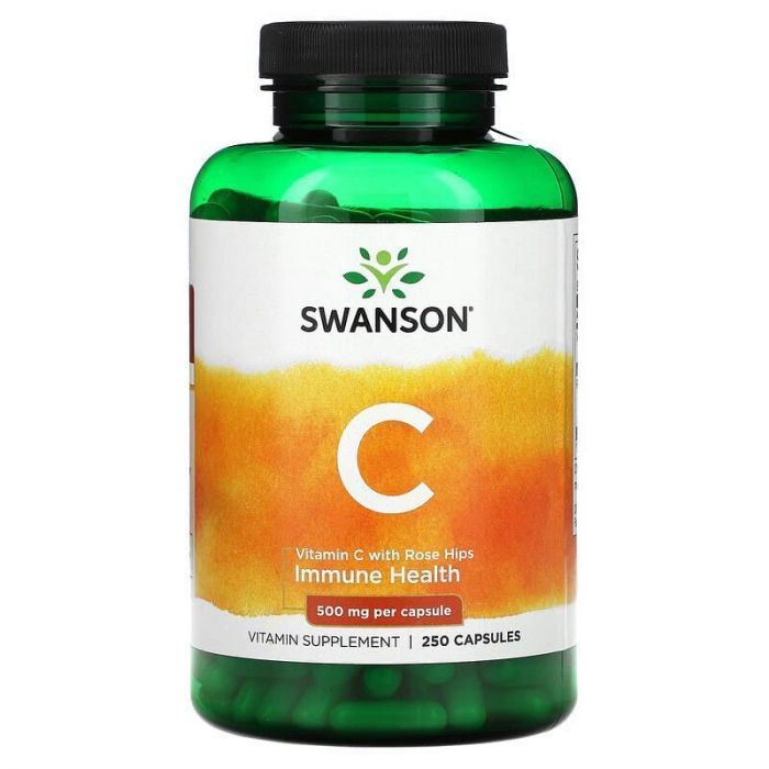 Swanson Vitamin C mit Wildrose 500 mg, 100 Kapseln