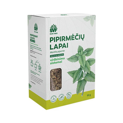 Pipirmėčių lapai, Žolelių arbata, 50g kaina