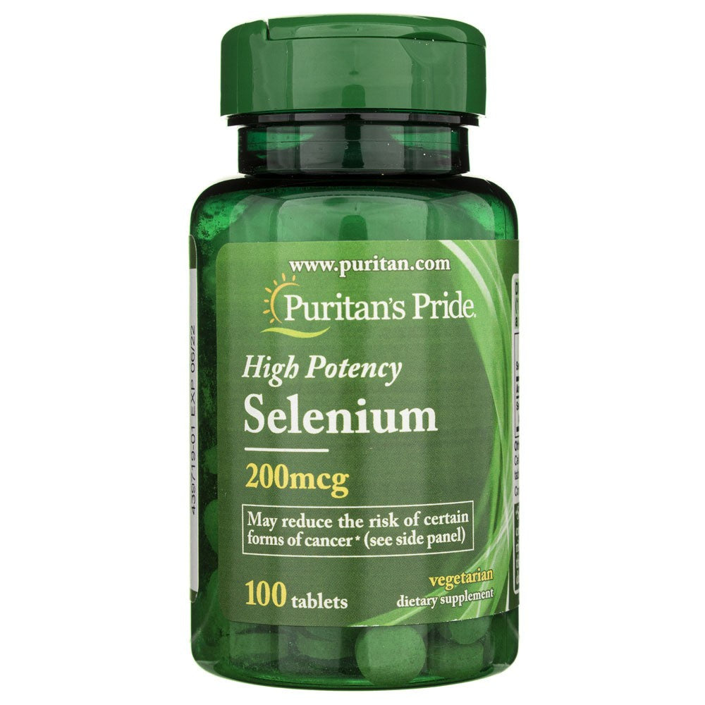 Puritan's Pride Selenium 200 mcg – 100 tablečių