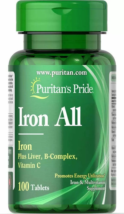 "Puritan's Pride Iron" - 100 tablečių