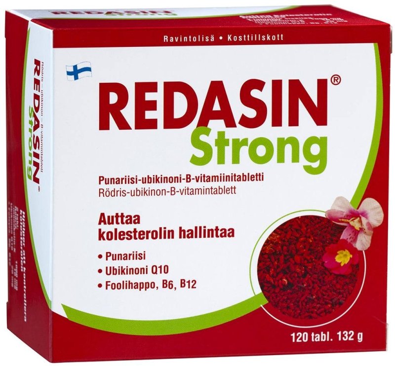 REDASIN Monakolinas K nuo cholesterolio su kofermentu Q10 , 120 tablečių HANKINTATUKKU kaina