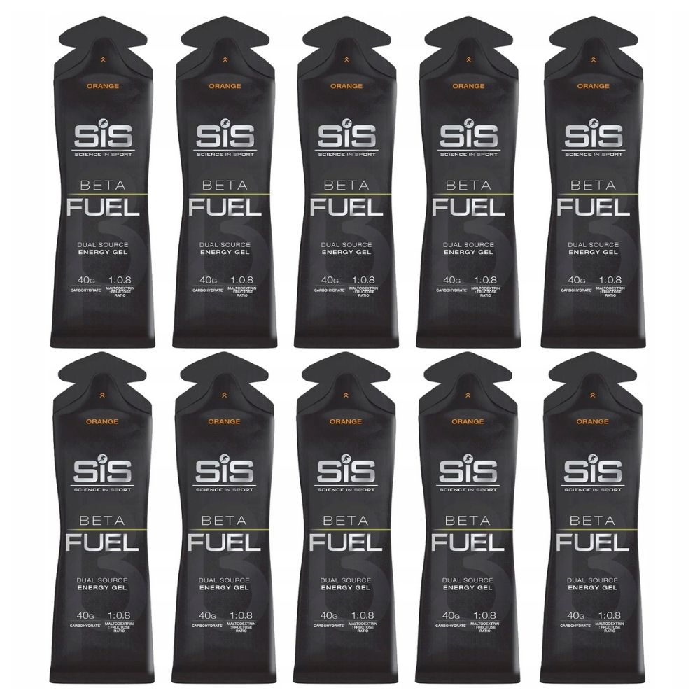 SIS Beta-Fuel Orange Energy Gel - 10 vienetų