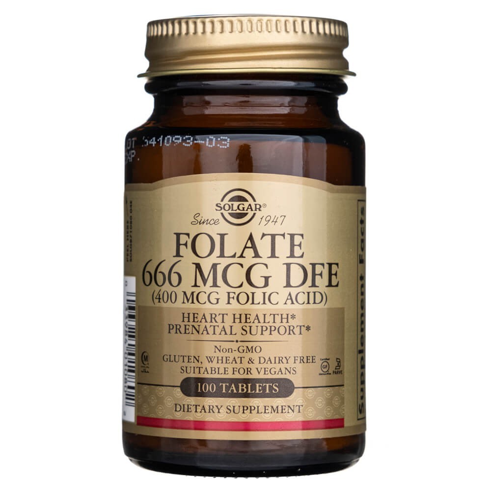 Solgar Folates 400 mcg (folio rūgštis) - 100 tablečių