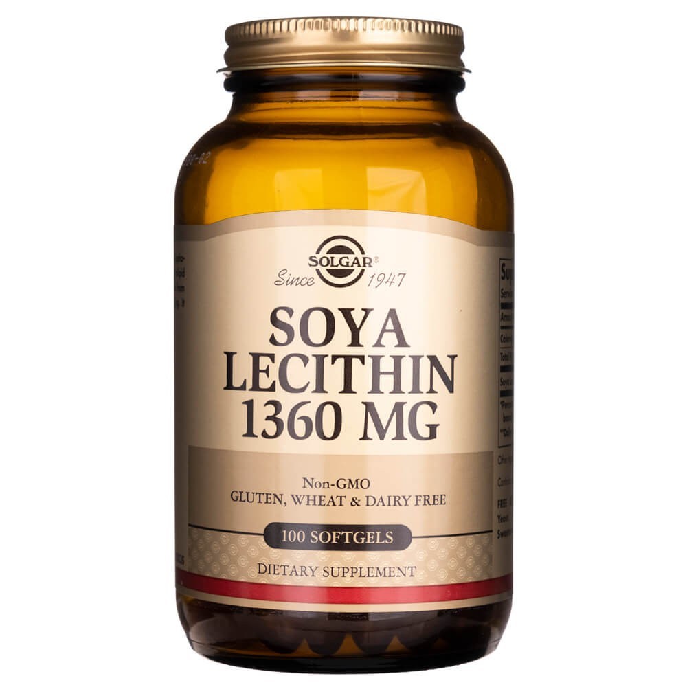 Solgar Sojos lecitinas 1360 mg - 100 kapsulių