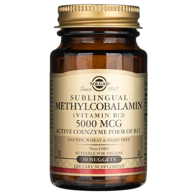 Solgar Sublingual Methylcobalamin (vitaminas B12) 5000 mcg - 30 tablečių