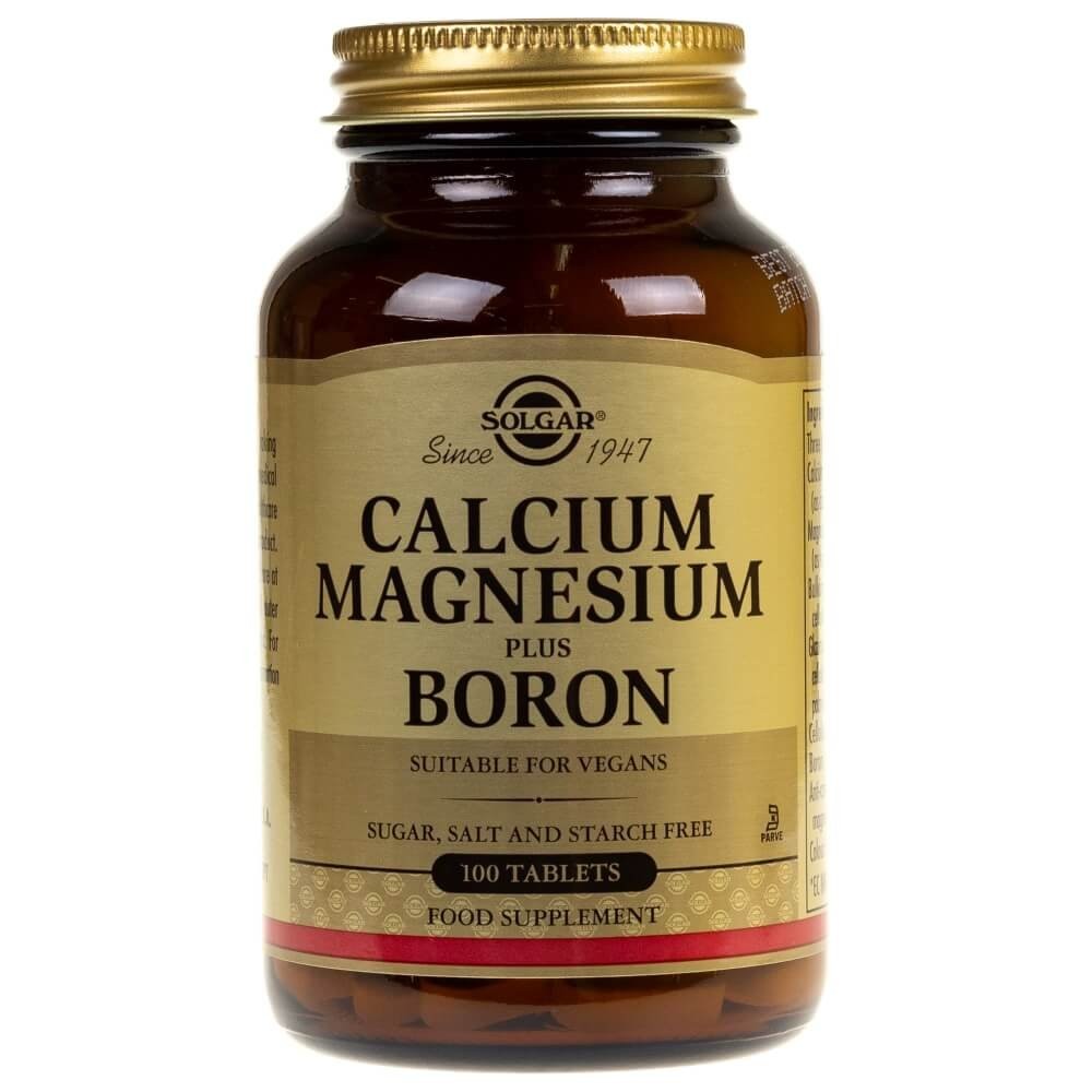 Solgar Calcium Magnesium plus Boron - 100 tablečių