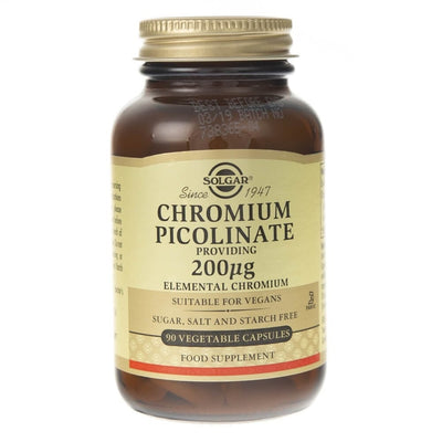 Solgar chromo pikolinatas 200 mcg - 90 kapsulių