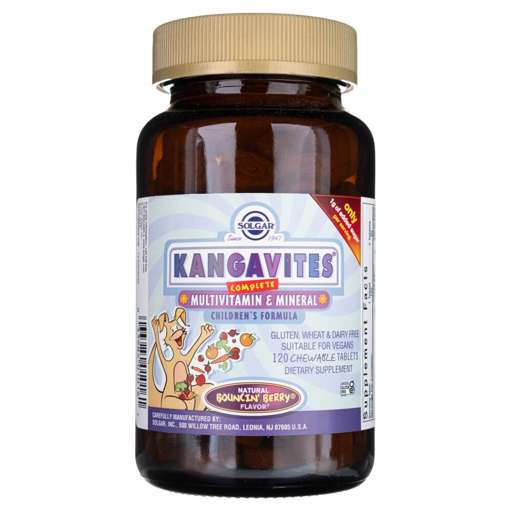 Solgar Kangavites Multivitamin & Mineral Bouncin' Berry - 120 tablečių