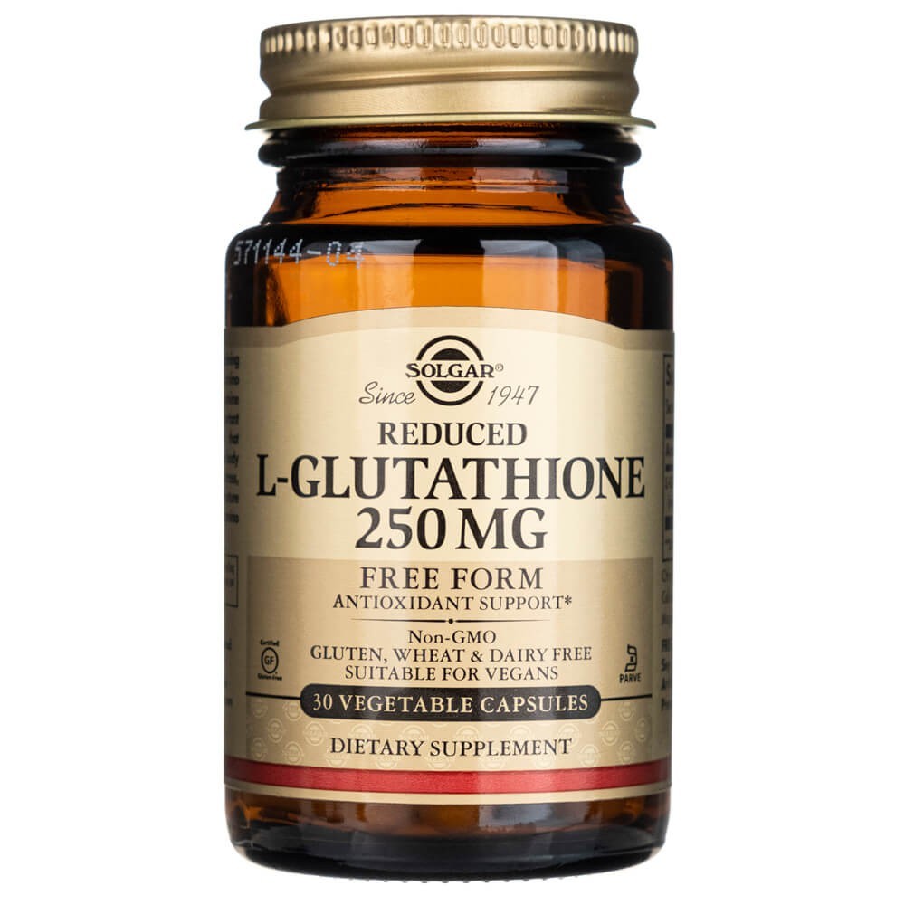 Solgar sumažintas L-glutationas 250 mg – 30 kapsulių