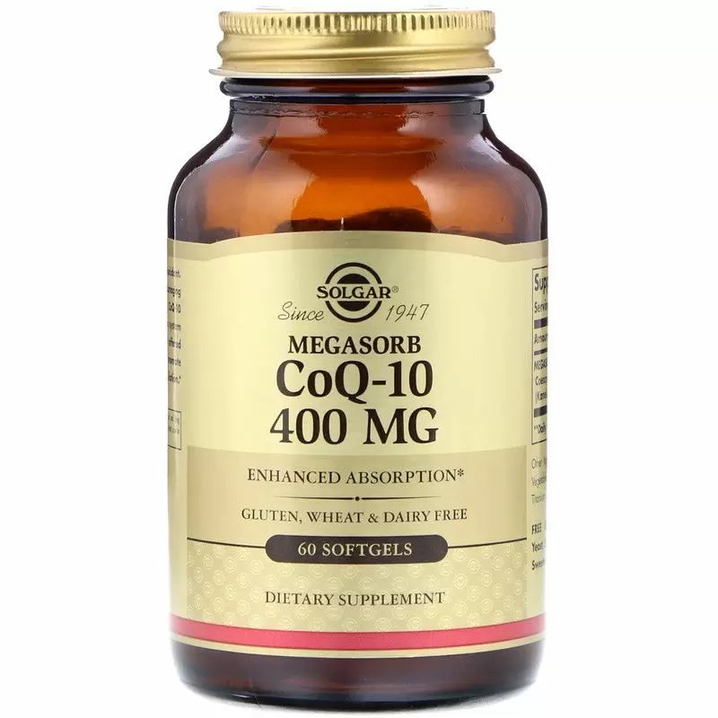 Solgar CoQ-10 400mg Megasorb, 30 kapsulių kaina