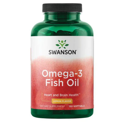 Swanson Omega-3 Lemon Flavor - 150 kapsulių