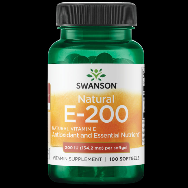 Swanson Vitamin E natural 200 TV – 100 kapsulių