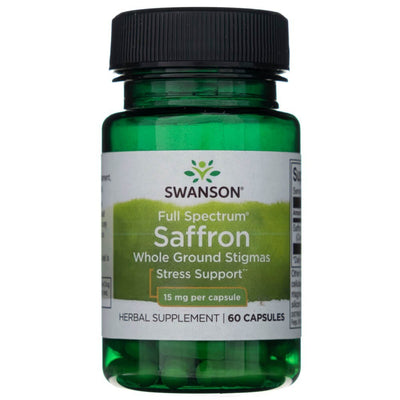 Swanson Full Spectrum Saffron Whole Ground Stigmas 15 mg - 60 kapsulių