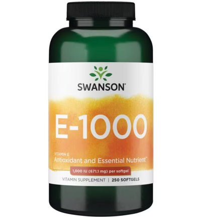 Swanson vitaminas E 1000 TV - 250 kapsulių