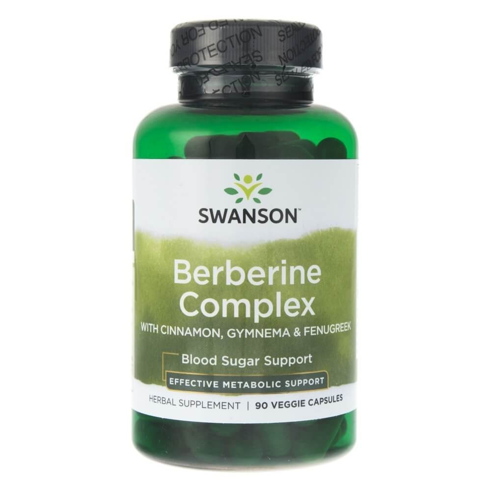 Swanson Berberine Complex (Cynamon, Gymnema, Fenugreeek) - 90 kapsulių