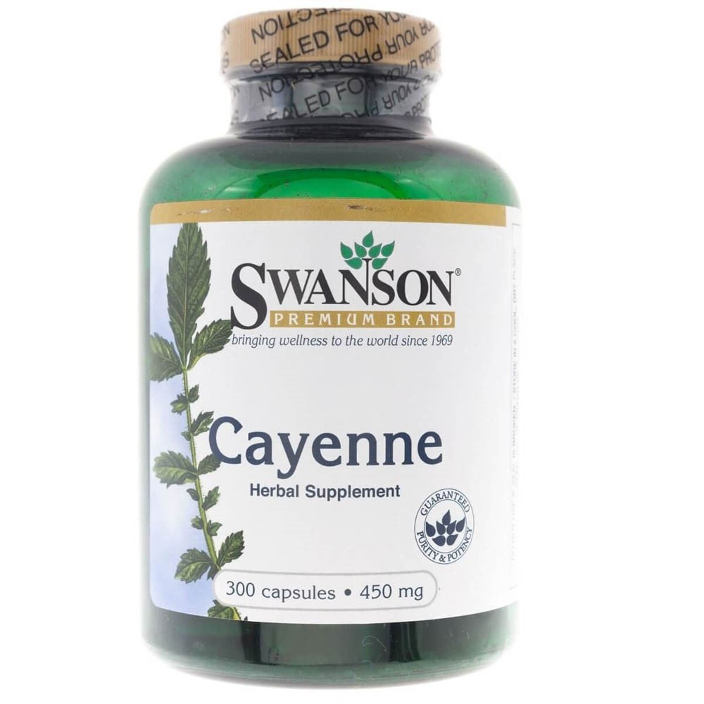 Swanson Cayenne (Cayenne Pepper) 450 mg - 300 kapsulių