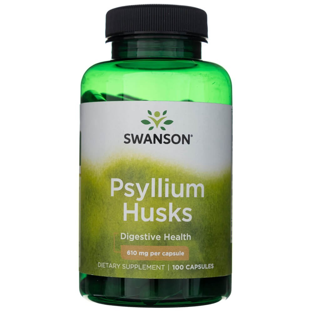 Swanson Psyllium lukštai 610 mg - 100 kapsulių