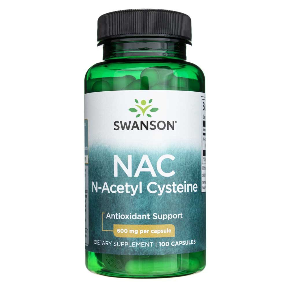 Swanson NAC N-acetilcisteinas 600 mg - 100 kapsulių