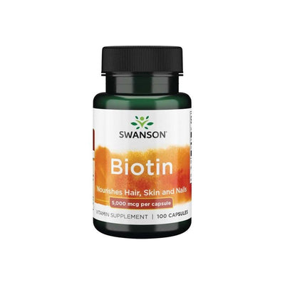 Swanson Biotin 5000 mcg - 100 kapsulių