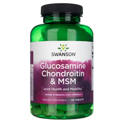 Swanson Glucosamine Chondroitin MSM 500 mg - 120 tablečių