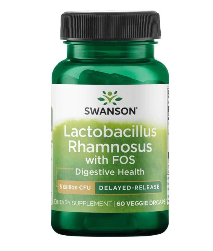 Swanson Probiotic Lactobacillus Rhamnosus su FOS - 60 kapsulių