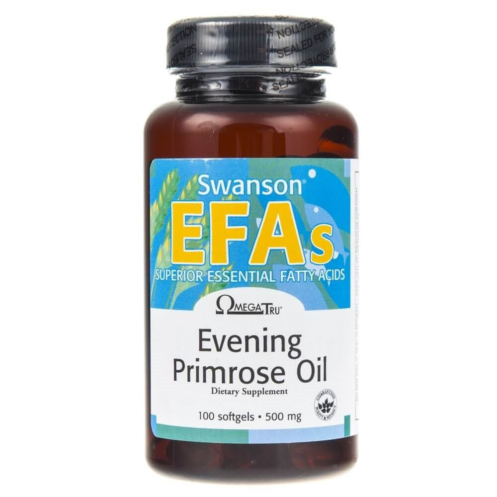 Swanson Evening Primorose Oil EPO (Evening Primrose Oil) - 100 kapsulių